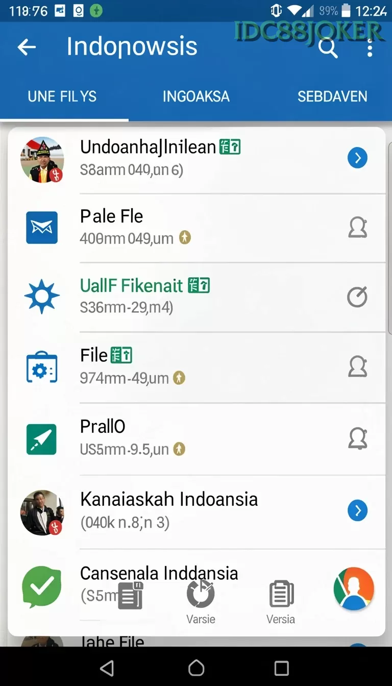 Cuplikan layar PANDAWIN — aktivitas