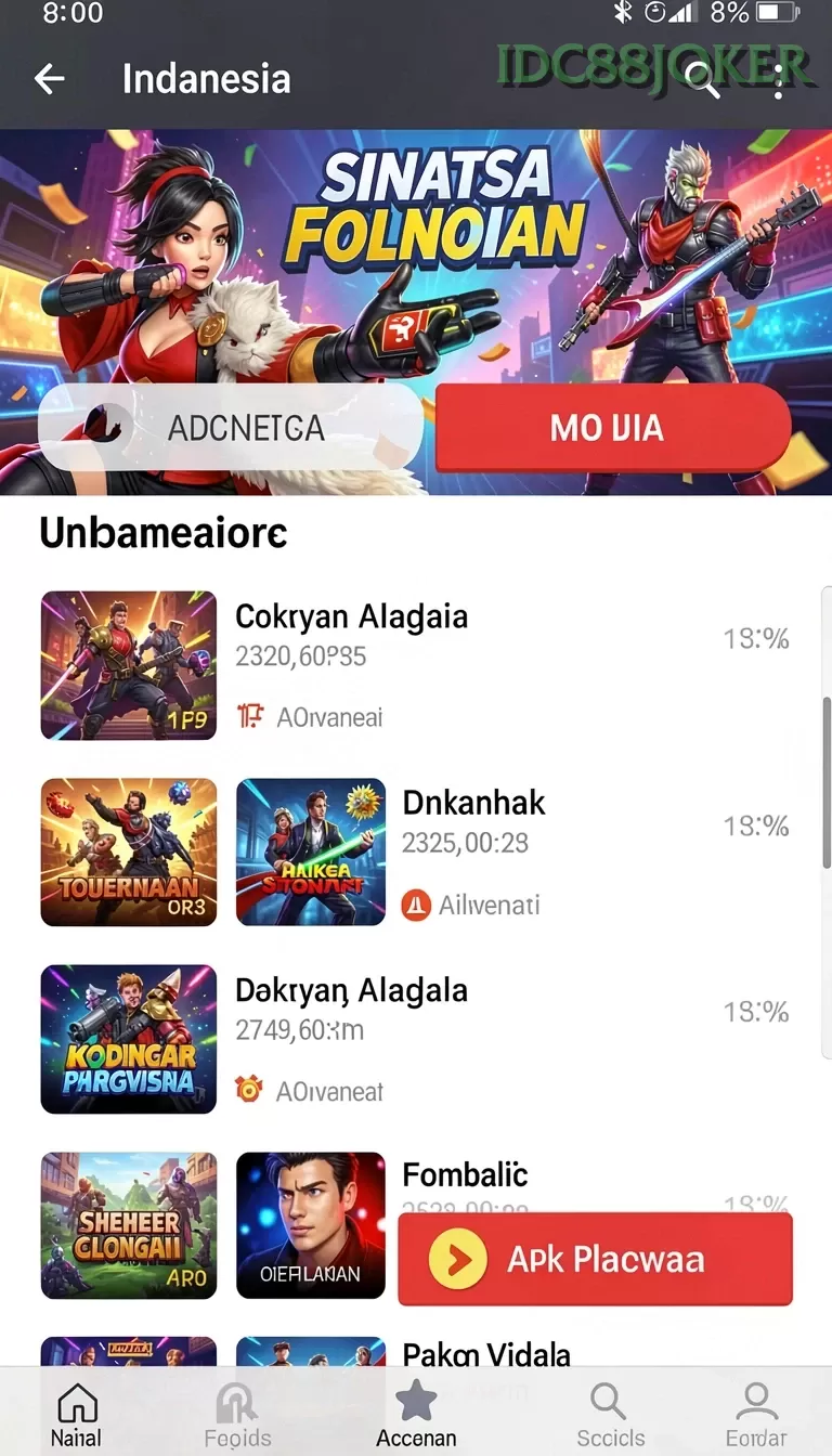 Cuplikan layar 988BET — pengaturan akun